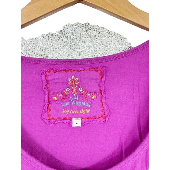 Johnny Was Floral Embroidered Hi Low Hem Midi Dress Size Large Boho Cotton READ - Picture 3 of 7